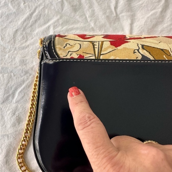 Tory Burch Robinson Printed Canvas Shoulder Bag Kite Landscape NWT - Picture 9 of 16